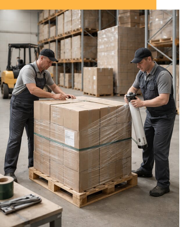 Упаковка и паллетирование грузов от 3584 руб: защита и крепление