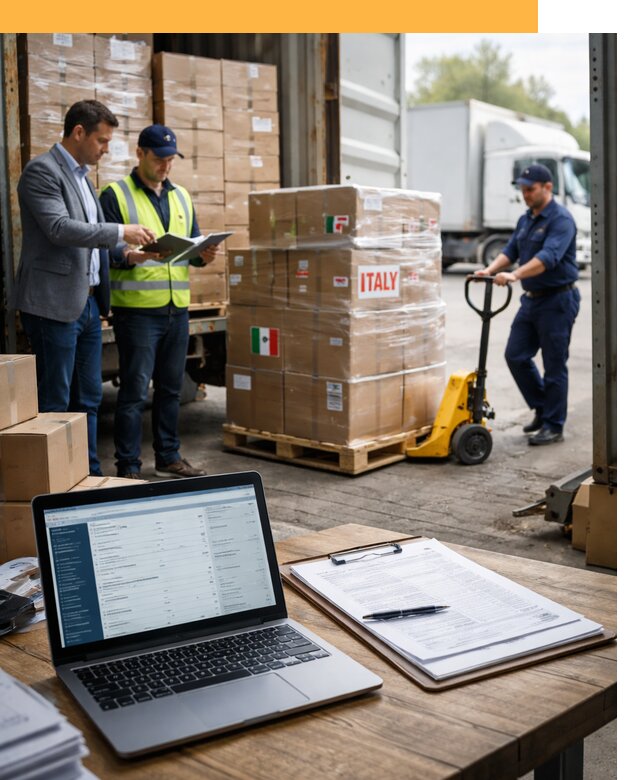 Доставка грузов из Италии: морские и авиаперевозки от 18430