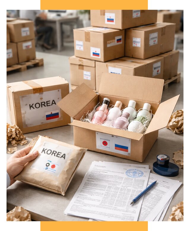 Доставка косметики из Кореи от 8703 р. под ключ | СетСервис-Чст